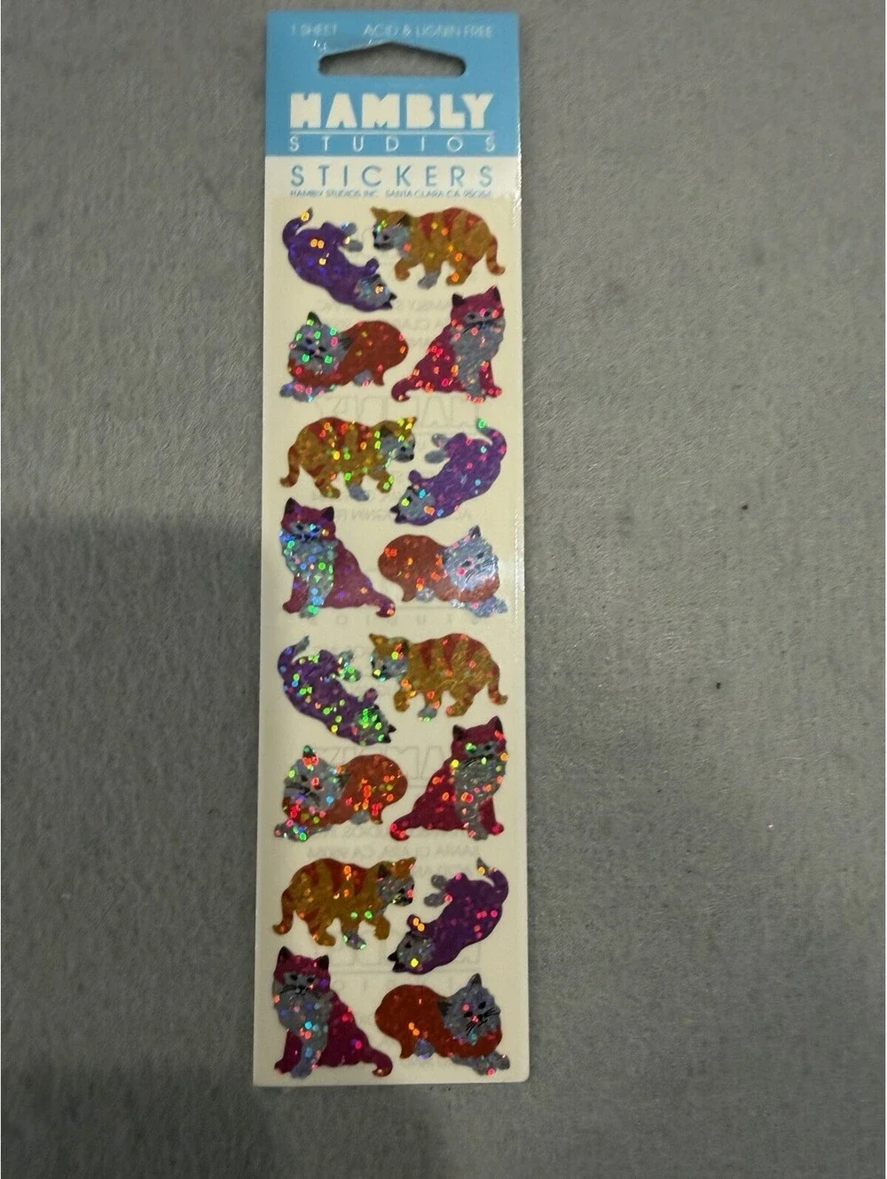 Vtg Cat Stickers Set Of 3 Packs New Sealed